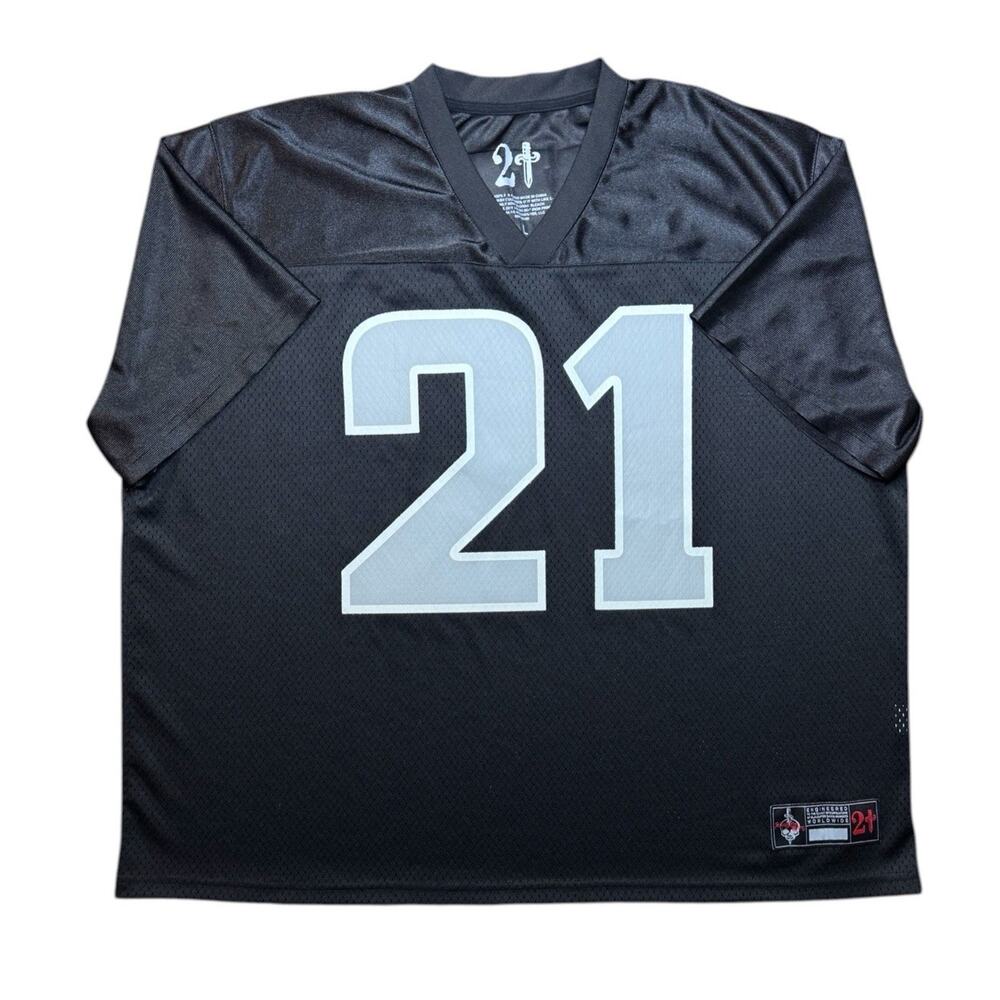 21 Savage Jersey Mens Large Black Slaughtergang Rap Grunge Boxy